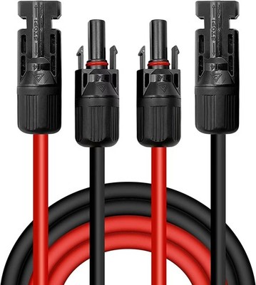 Solarkabel Verlängerungskabel rot schwarz 2mm² Stecker passt Solarpanel Kit