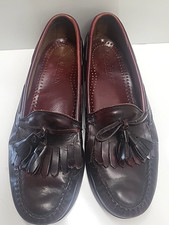 COLE HAAN Burgundy Leather Tassel Loafers Dress Shoes Men’s Size 10D Made in USA