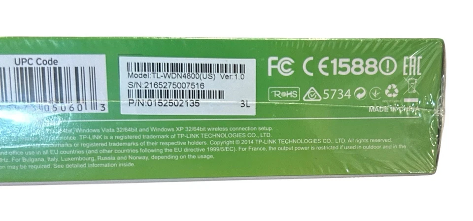 TP-Link N900 Wireless Dual Band PCI Express Adapter TL-WDN4800 NEW Sealed in Box - Image 4 of 4