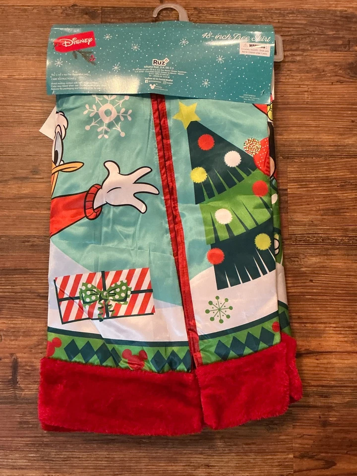 Disney Mickey & Friends 48” Christmas Tree Skirt RUZ 2022 Holiday Decor - NEW - Image 2 of 4