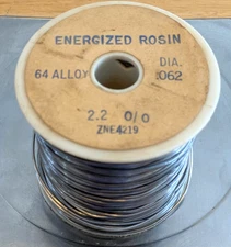 5 Lb Spool Alpha Energized Rosin Solder 64 Alloy .062 DIA