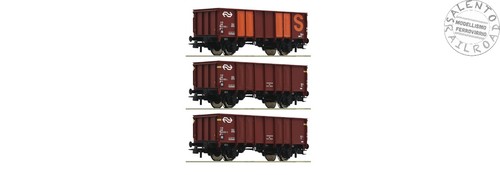 ROCO 76062 Satz Von 3 Güterwagen Waren Niederlande NS Typ Gtow Epoche IV | Zustand: Neu