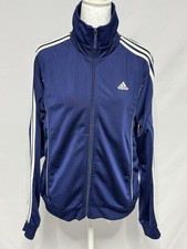Adidas Men M Track Jacket Navy Blue White 3 Stripes Vintage Full Zip Y2K 2003