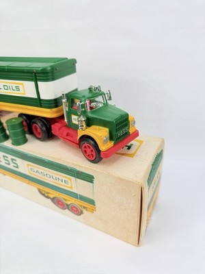 Vintage 1970s Hess Toy Truck Gasoline Fuel Oil Tanker with Box & 3
