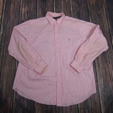 Ralph Lauren Shirt Mens XL Classic Fit Button Down Long Sleeve Striped Dress
