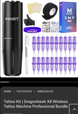 Tattoo Gun Mast Wireless   Machine Complete Kit NEW SEALED . Starter Tattoo Kit.