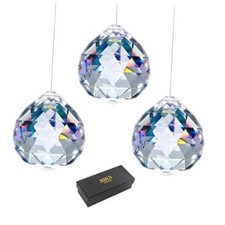 Clear Glass Crystal Ball Prism Pendant Suncatcher 40 mm