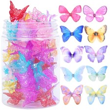 Butterfly Hair Clips, 30 Pcs Small Glitter Clips for 30Glitter 10