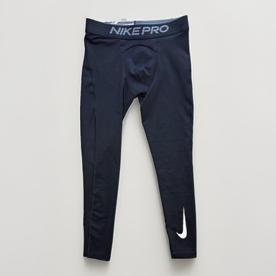 Nike Pro Men s Medium Compression Tights Black Dri-FIT Training Running