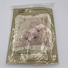 Something Special Candlewicking Magnolias Pillow 80176 Candamar Designs NOS