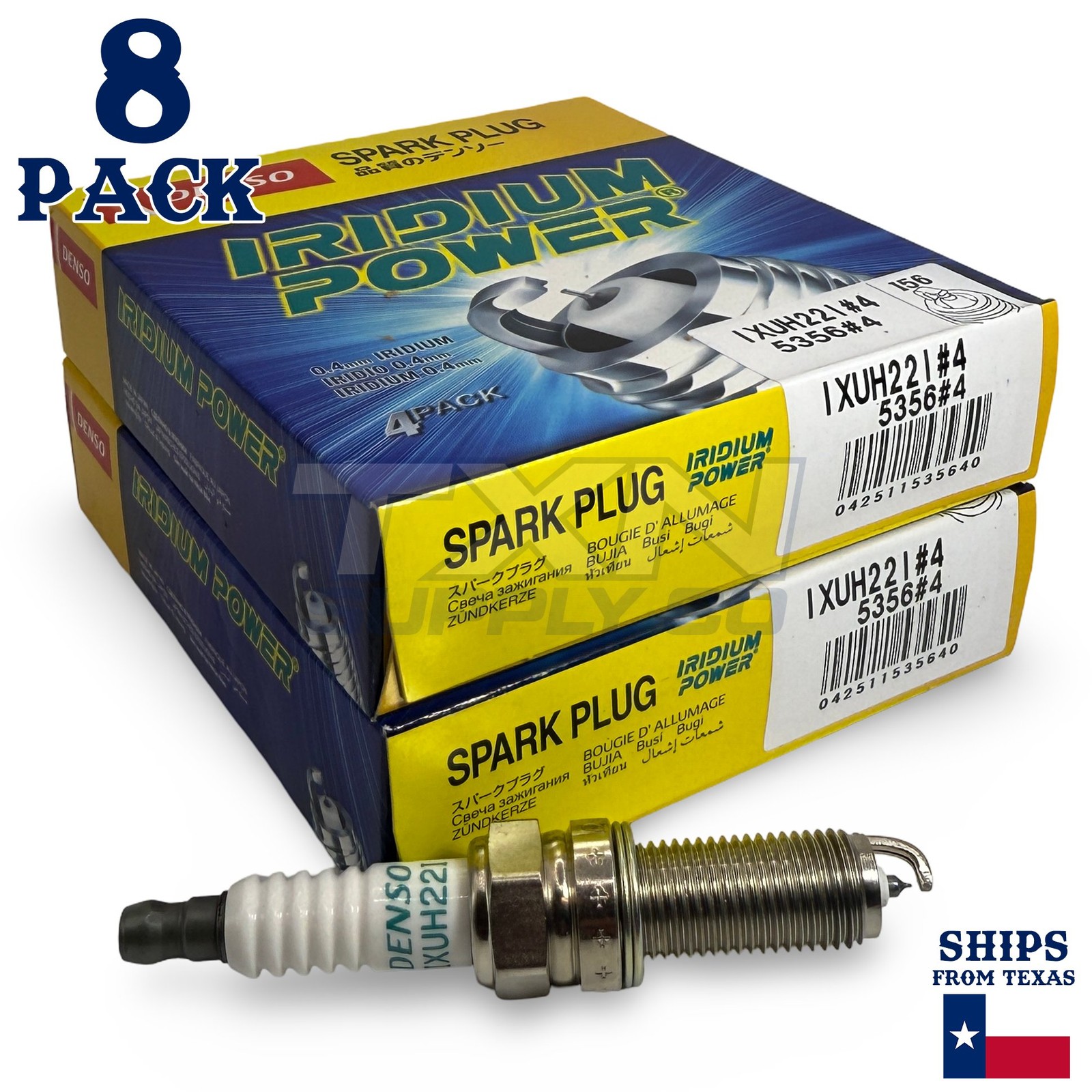 8 Pack Denso 5356 Iridium Power Spark Plugs IXUH22I