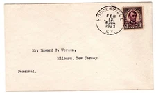 #555 Lincoln 3c First Day Cover 1923 Unofficial Hodgenville KY - Worden