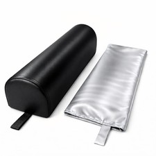 DualCover Comfort Massage Bolster Pillow 3/4 Round, 26 x 6 x 6 in PU Leather ...