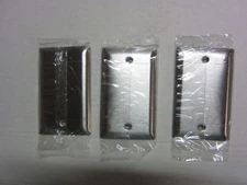 P&S Pass & Seymour S13 1 Gang Blank SS Stainless Steel Wall Plate Lot of 3, New