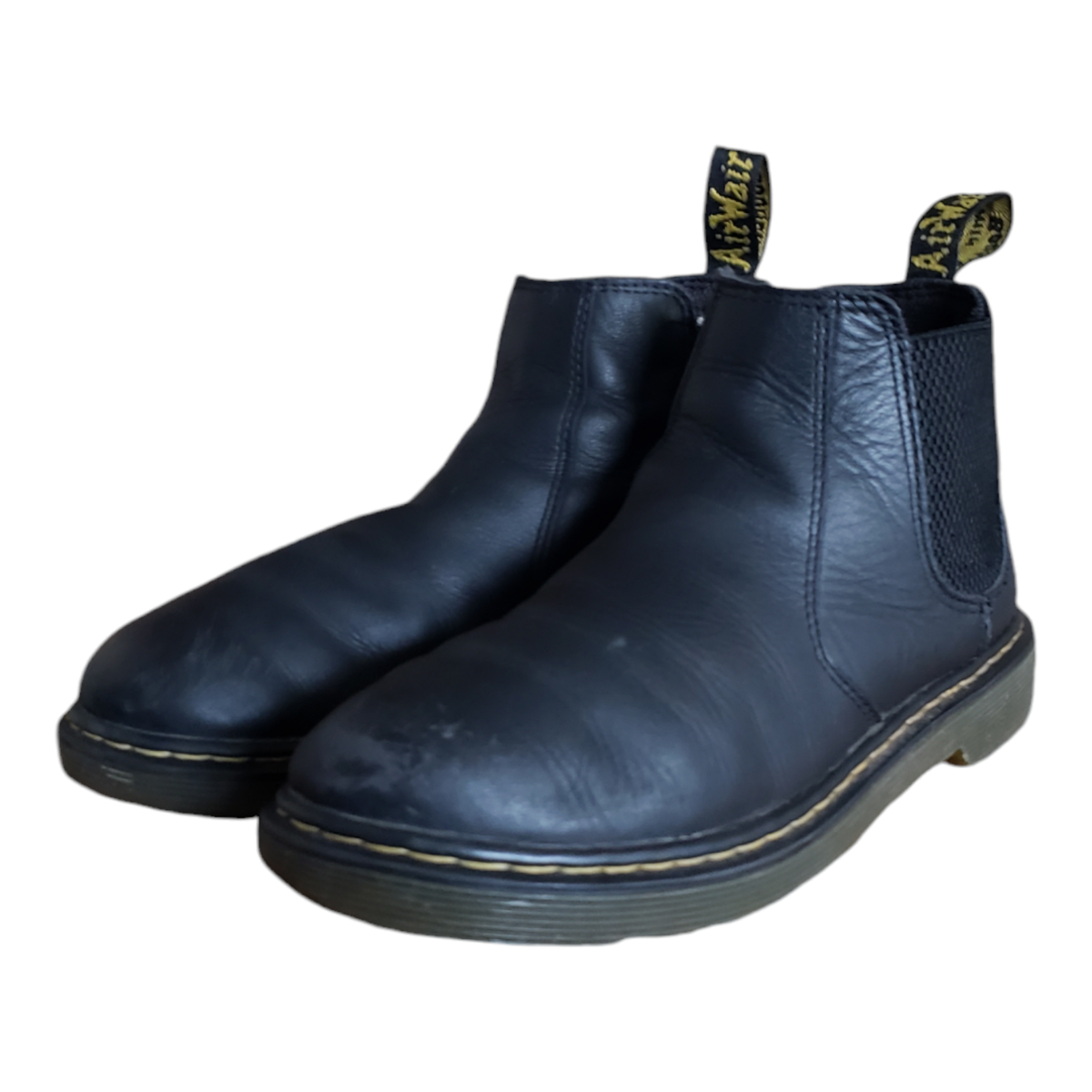 [w/ BOX] Dr. MARTENS Black Chelsea Boots Air Wair chukka EUC Size 14 Laceless Dr MARTENS Airwair™ New in Box Air Cushioned Bouncing Sole  main image 2