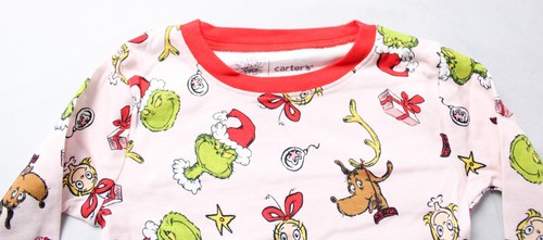 Carter's Girl's 2-Piece Christmas Grinch Pajama Set JL3 Pink/Multi Size 6 NWT - Picture 3 of 10