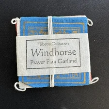 Tibet Collection Windhorse Prayer Flag Garland. Handmade in Nepal 2.5"