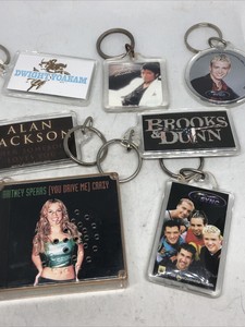 Lot of 7 Rock Music Keychains *NSYNC Michael Jackson ...