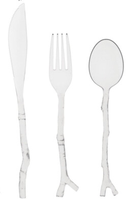 MadHouse Michael Aram Designs Clear Plastic Twigs Design In Box 12