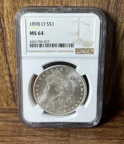 1898-O Morgan Silver Dollar 90% Silver NGC MS 64 - Old U.S. Coins