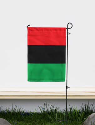 Panafrikanische horizontale Gartenflagge | Größe 12x18'' doppelseitig | Made in EU