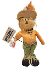 Standing Scarecrow w/Welcome Sign 18" Table Decor Fall Autumn New