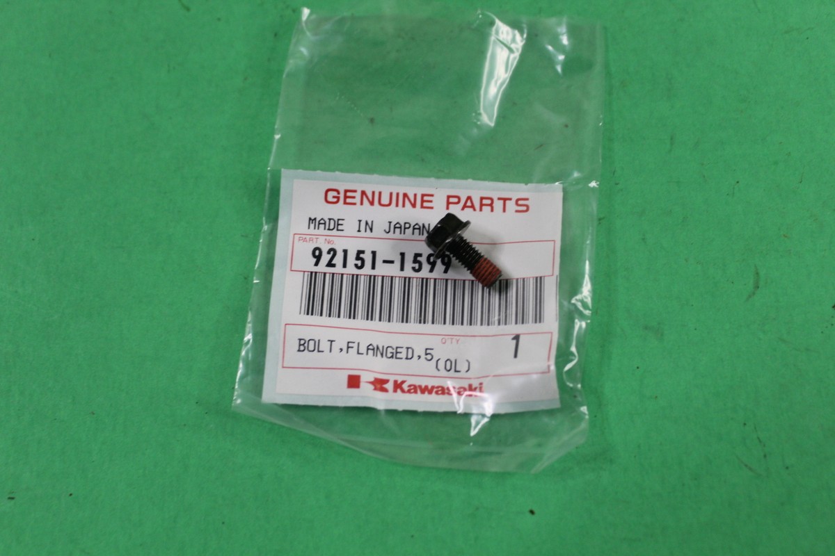 NOS KAWASAKI FLANGED BOLT 5X12 VN1500 ZX ZR KLE OEM Part # 92151