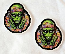 Peace alien Charms hard For Croc Style Shoes or similar items 2pc