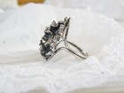 Vintage Sterling Silver Ring Brutalist MCM Modern Adjustable Size 8.5 — photo 4
