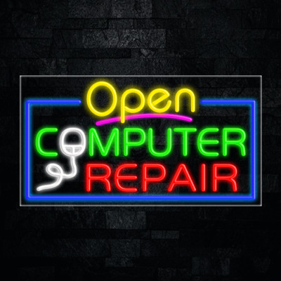 Computer Repair LED Neon Sign 33''L x 18''H #35490