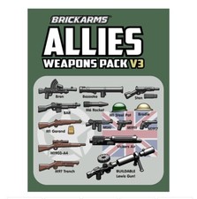BrickArms WWII Allies Pack v3 Weapons for Brick Minifigures