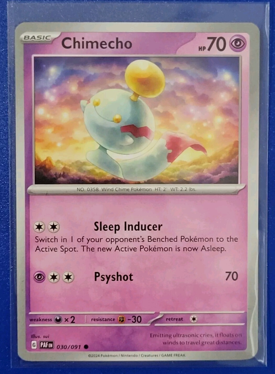 Pokémon TCG Paldean Fates: Chimecho (030/091) - Common - Near Mint