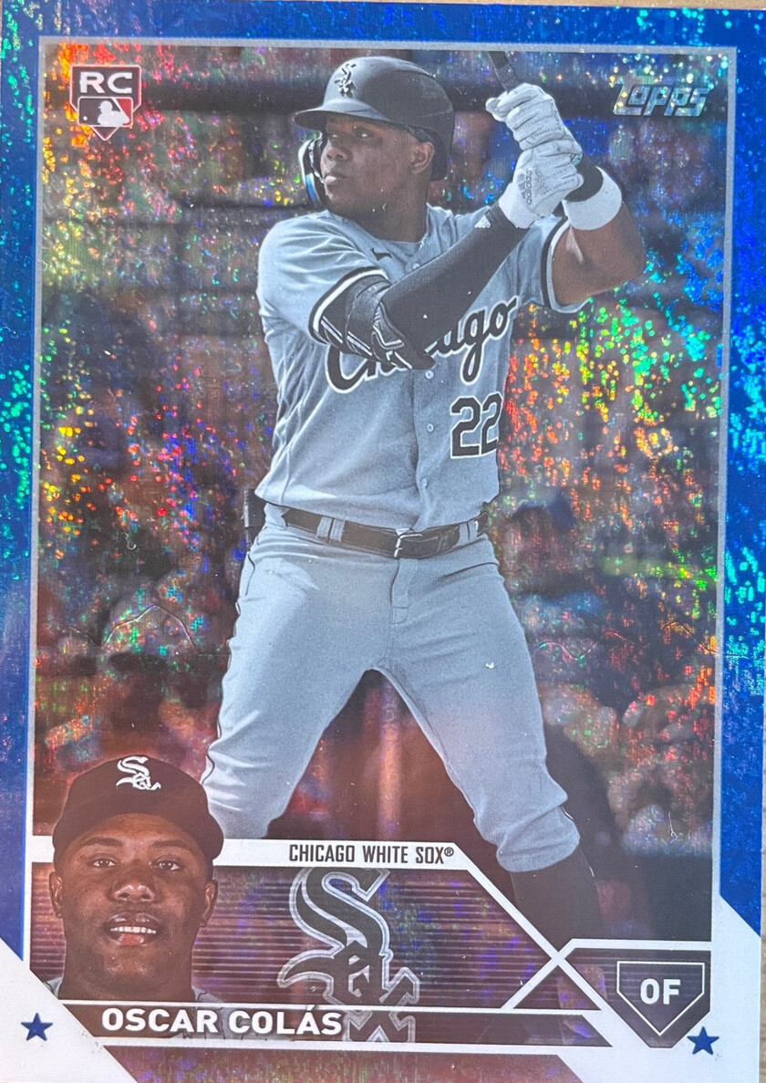 2023 Topps Series 2 #545 Oscar Colas RC Rookie Blue Foil Parallel #/999