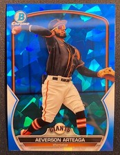 Aeverson Arteaga 2023 Bowman Chrome Sapphire RC Rookie SAN FRANCISCO GIANTS 4