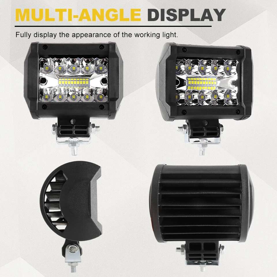 Combo de cápsulas de luz de trabajo LED de 4" niebla todoterreno para Hummer H1 H2 H3 Humvee AM General Foto 4 de 4