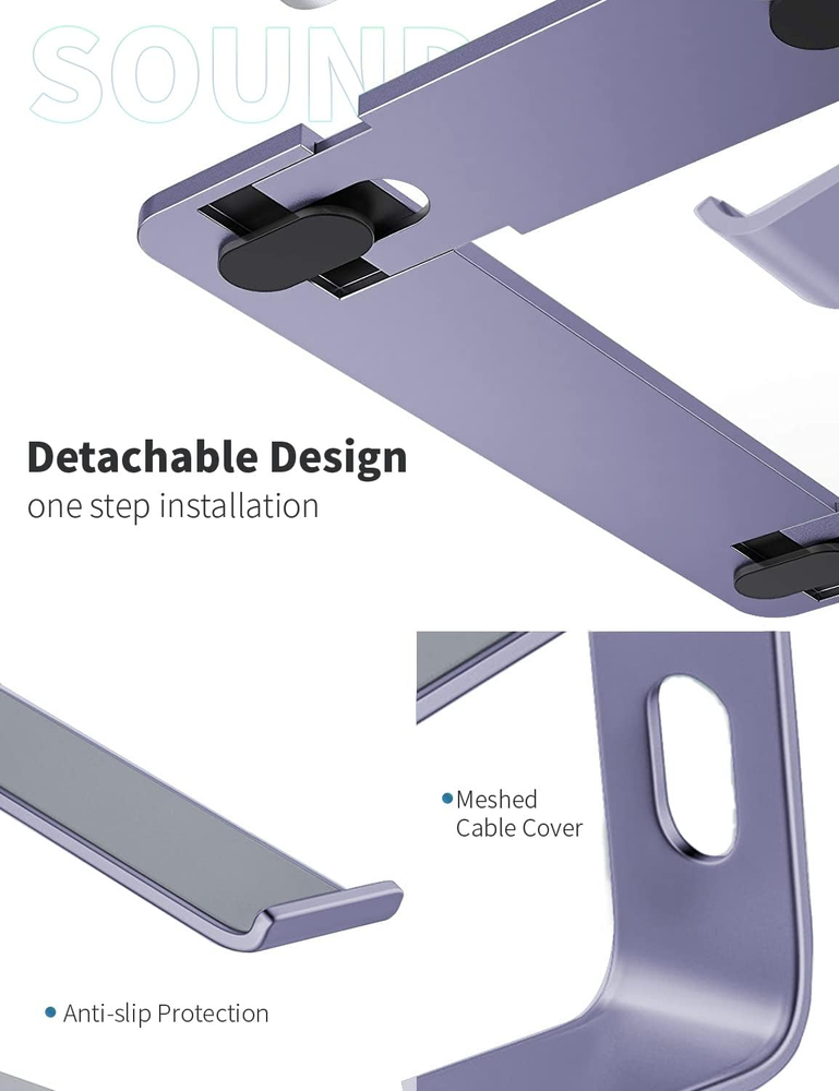 Aluminum Laptop Stand Ergonomic Riser Elevator for Desk