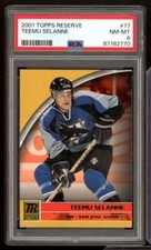 Teemu Selanne Card 2001-02 Topps Reserve #77 PSA 8