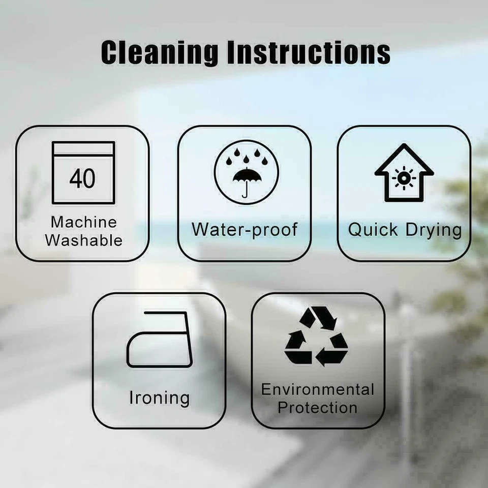 Cortina de ducha rústica de granja con ganchos tela marrón decoración de baño 72 pulgadas Foto 4 de 4