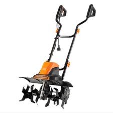 LawnMaster 18'' Corded Electric Tiller 13.5 AMP 6-Steel Blades Foldable Design