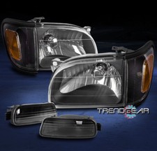 For 2001-2004 Toyota Tacoma Amberblack Headlights Lamps Wbumpercorner Signal