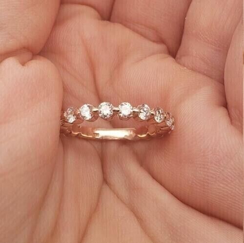 2 Ct Round Cut Simulated Diamond Engagement Band Ring In 14k Yellow Gold Plated