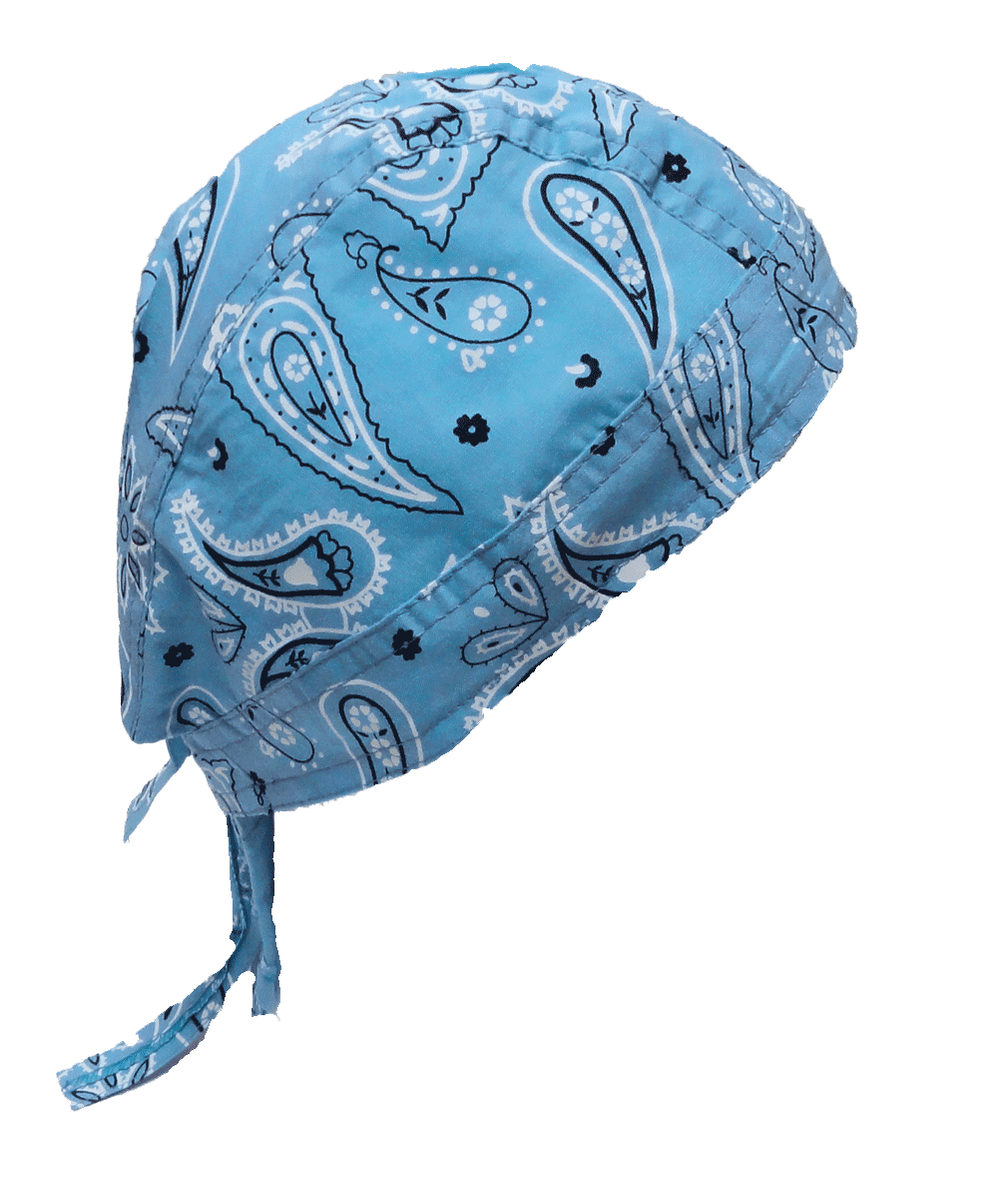 Breathable Head Wraps Cotton Doo Rags & Skull Caps - 4 Pack For Work & Sports Cotton Skull Caps Bandana Motorcycle Helmet Liners - Foto 3