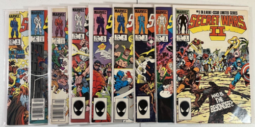 1985 Marvel Comics Secret Wars II Limited Series #1-9 Complete 2nd Series Set