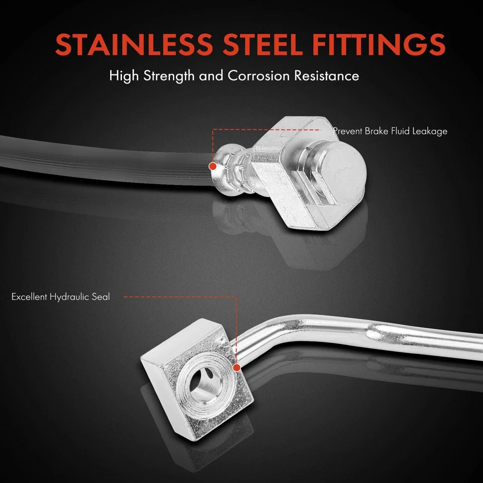 Manguera hidráulica de freno de pasajero delantero para Ford F-250 F-350 F-450 F-550 Super Duty Foto 4 de 4