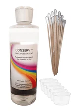 Coin Cleaning Kit - Conserv Safe Coin Cleaning Solvent 4 oz. Bottle, Cotton Swab