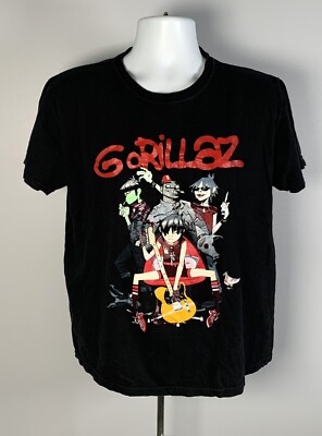 Gorillaz Band Anime T Shirt Mens Large Music Cotton | eBay