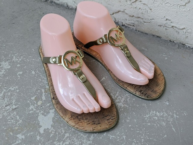 michael kors gold jelly sandals