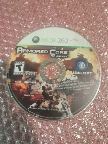 Armored core for answer - Microsoft xbox 360 - Tested, working - Loose game disc