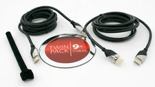 9-ft High-Speed HDMI cables 2-pack with cable ties