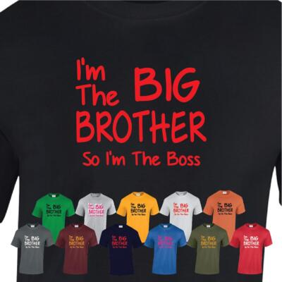 Lustiges T-Shirt Männer und Frauen Ich bin der große Bruder Also bin ich der Boss älter Bro Geschenk